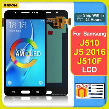 Новый Super AMOLED Для Samsung Galaxy J5 2016 ЖК-дисплей с Сенсорным экраном, Дигитайзер Для Samsung J510 J510FN J510M J510G Дисплей