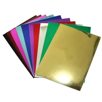 10 шт. Листов формата А4, разноцветный картон из зеркальной фольги, Материал для изготовления открыток 