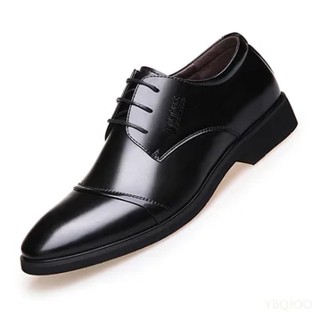 Роскошные деловые кожаные туфли-Оксфорды, мужские дышащие резиновые вечерние модельные туфли, Мужские офисные свадебные туфли на плоской подошве Mocassin Homme