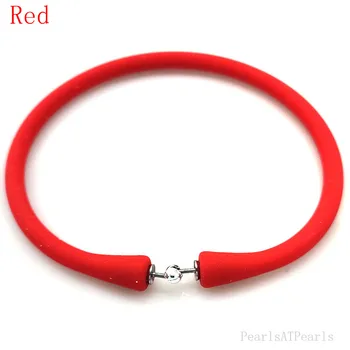 Оптовая продажа, 6 дюймов/ 145 мм, резиновая силиконовая лента красного цвета для браслета на заказ