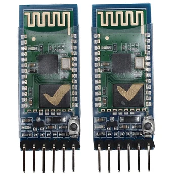 2шт HC-05 6 Pin RF Беспроводной приемопередатчик Bluetooth Ведомый модуль RS232/TTL в UART конвертер и адаптер для Arduino