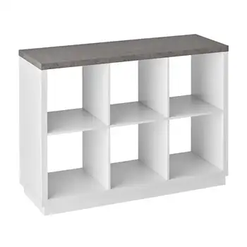 Создайте свой собственный мебельный органайзер на 6 кубов, белый с верхом из искусственного бетона