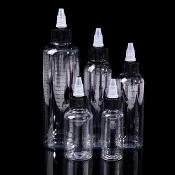 Пластиковая трубка емкостью 30/60/100/120/250 мл, бутылки-капельницы с закручивающейся крышкой, Контейнеры для пигментных чернил для татуировок