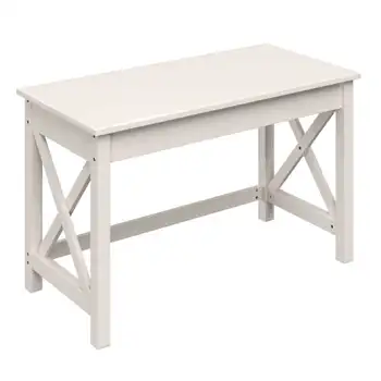 Письменный стол - Рабочий стол с Х-образными ножками - Для офиса, Спальни, компьютера или стола для рукоделия - Home Office Desks by (Белый)