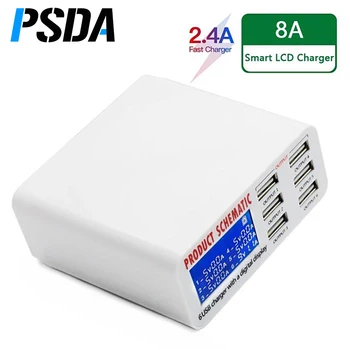 PSDA 6 Портов USB Зарядное устройство QC3.0 быстрая зарядная станция PD USB C Быстрое зарядное устройство для iPhone 13 12 pro iPad для HUAWEI Xiaomi