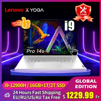 Ноутбук Lenovo YOGA Pro 14s 12th Intel Core I9-12900H 16 ГБ оперативной памяти 512G SSD 14,5 Дюймов RTX 3050 4G 120 Гц Тонкий Ноутбук Windows 11 Pro