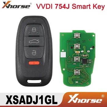 Xhorse XSADJ1GL 315 МГц 433 МГц 868 МГц Дистанционный Смарт-ключ VVDI 754J Для Audi A6L Q5 A4L A8L Адаптер VVDI BCM2 4 Кнопки без ключа Go