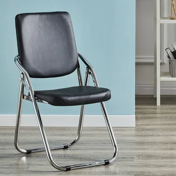 Высокие офисные обеденные стулья Современный дизайн, Металлические кожаные обеденные стулья, черный шезлонг для отдыха, мебель для кухни