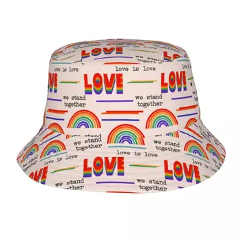 ЛГБТ-гордость, Модная солнцезащитная кепка, Уличная Рыбацкая шляпа для женщин и мужчин, Подростковые пляжные кепки, Рыболовная кепка