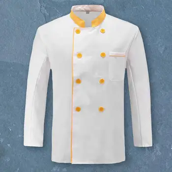 Фантастическая рубашка шеф-повара, мягкая куртка шеф-повара ресторана с длинными рукавами, быстросохнущая куртка шеф-повара для кухни
