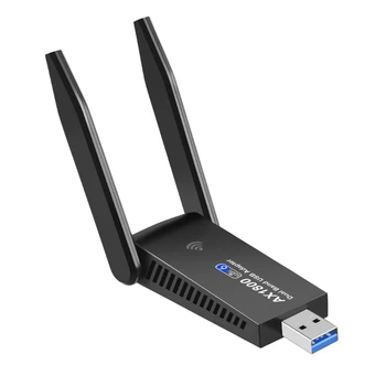 WiFi 6 USB 3,0 Адаптер ключа 1800 Мбит/с Двухдиапазонная Беспроводная Сетевая карта 2,4 G/5G WiFi Адаптер USB для Windows 7/10/11 ПК