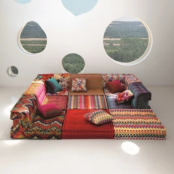 Цветной диван, комбинированная вилла, гостиная, Французский отель типа 