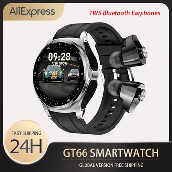 Смарт-часы PYLV GT66 NFC С Наушниками TWS 1.39 HD Экран Bluetooth Dial Call Мониторинг состояния здоровья 100 + Спортивных Режимов Наручные Часы