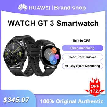 Оригинальные умные часы HUAWEI WATCH GT 3, мониторинг SpO2 в течение всего дня, мужские женские спортивные наручные часы для фитнеса, прочный браслет с длительным сроком службы батареи