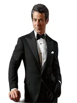 2020 Последние модели пальто и брюк, Черные мужские свадебные костюмы, Смокинг для выпускного Вечера, Приталенный Блейзер Жениха на Заказ из 2 частей, мужской костюм terno Masculino