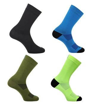 Новые носки для Велоспорта, Высококачественные Компрессионные носки, Мужские и женские Носки для бега, Спортивные баскетбольные носки для пешего туризма, 7 цветов