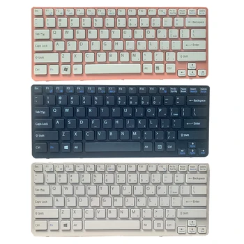 Новая Английская Клавиатура Для ноутбука Sony SVE14 SVE141SVE1412S7C SVE1412S6C US Teclado Черный/Розовый/Белый