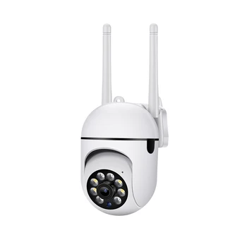 Wi-Fi Камера видеонаблюдения, Домашняя безопасность, 4-кратный цифровой зум, Автоматическое отслеживание человека, Беспроводная IP-камера, полноцветная камера видеонаблюдения со звуком