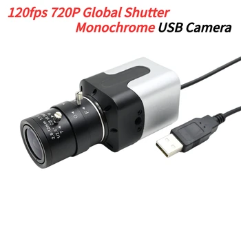 120 Кадров в секунду USB-камера с глобальным затвором 720P Монохромная 1-Мегапиксельная мини-Боксовая веб-камера С 5-50 мм 2,8-12 мм переменным фокусным расстоянием CS Высокая скорость захвата