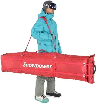 Сноуборд Водонепроницаемый, полностью мягкий, Регулируемый Размер, Сумка для катания на Сноуборде, Дорожная подушка Безопасности, Регулируемая длина, профессиональное снаряжение для катания на лыжах