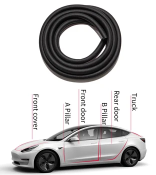 Для Модели 3 Комплект Уплотнений автомобильных дверей Tesla Отделка Дверей Кромка Молдинга Уплотнительная Прокладка Шумоподавление Ветра Для Tesla Model 3 Аксессуары