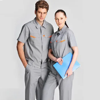 Комплект рабочей одежды, мужская/женская униформа фабрики-мастерской, летний дышащий комбинезон с короткими рукавами, пылезащитный костюм с короткими рукавами