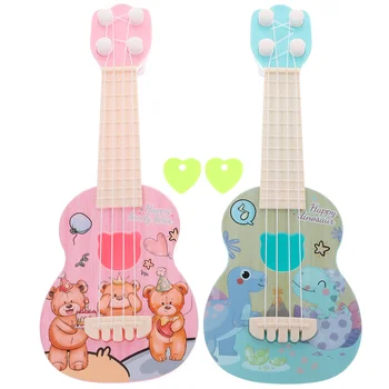 2 предмета, игрушка Гавайская гитара, Детский музыкальный инструмент для начинающих, Мини-гитара для мальчиков, Пластик
