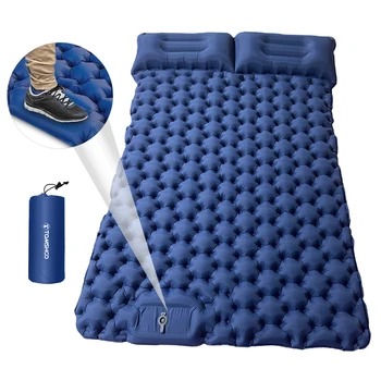TOMSHOO Коврик для сна на 2 персоны с воздушной подушкой, Портативный надувной матрас, Водонепроницаемый, для пеших прогулок, для кемпинга, Надувной коврик