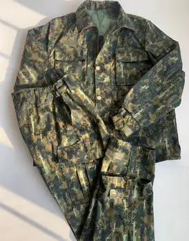 Китайская военная форма для мужчин Зеленый цифровой камуфляж Винтаж Джунгли