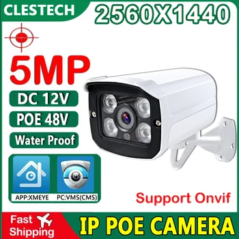 Металлическая 5-Мегапиксельная IP-Камера Видеонаблюдения POE Smart Home Video Onvif H.265 Digital Outdoor Street WaterproofIP66 Face Human Motion XMEYE