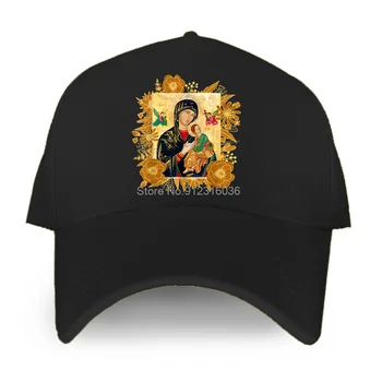 Богоматерь Вечной помощи, Католическая икона Девы Марии, Бейсбольная кепка, Мужские Хлопковые Регулируемые кепки для отдыха, Шляпа Унисекс, теннисные шляпы