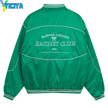 Пуховики YICIYA, уличная куртка-бомбер, женская зимняя корейская модная куртка, уличная ветрозащитная верхняя одежда, повседневные пальто, дизайнерское пальто