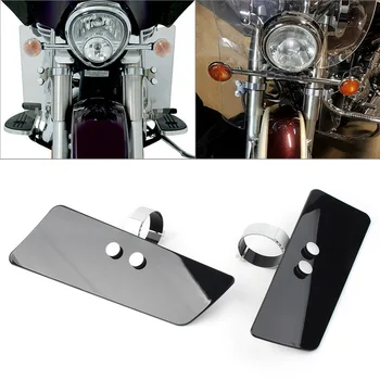 Дефлекторы вилки мотоцикла, ветровое стекло с монтажными комплектами, Универсальные для Honda Kawasaki Для Yamaha Shadow A, АБС-пластик, черный