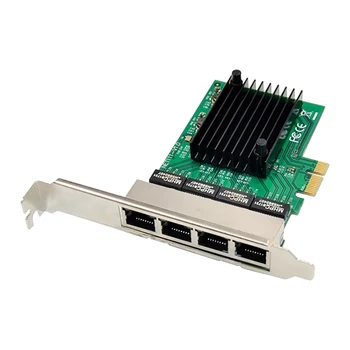 Сетевая карта PCIE PCI-E X1 4 Порта Gigabit Ethernet Сервер Сетевой карты Адаптер для Маршрутизатора Love Fast Sea Spider ROS Soft