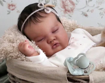 20-дюймовый комплект куклы-реборн ASHIA, Милый спящий ребенок, Реалистичные куклы для новорожденных, Мягкие на ощупь незаконченные неокрашенные детали куклы