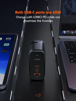 LDNIO 65 Вт GaN Зарядное Устройство Быстрая Зарядка Для Iphone 14 13 Samsung S23 S22 Huawei Oppo Vivo PPS PD3.0 QC3.0 SCP AFC Зарядное устройство для телефона