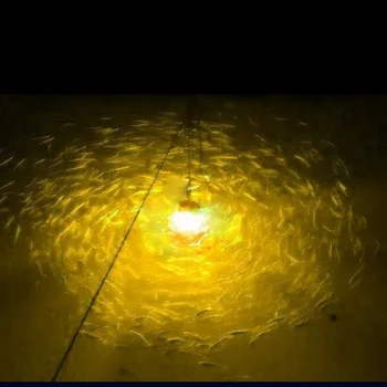 15 ° 12VDC AC110-240V Рыболовная Приманка СВЕТОДИОДНЫЙ Прожектор 60 Вт Привлекает Рыболовную Лампу СВЕТОДИОДНЫЙ Свет для ночной Рыбалки Глубоководный слой рыбы