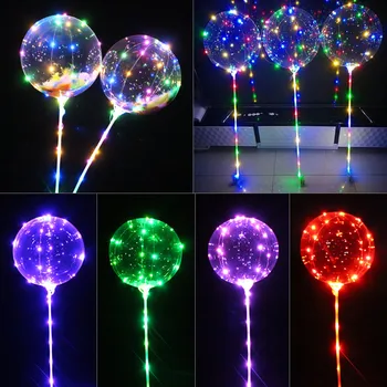 24-дюймовый светодиодный световой шар Led BoBo Balloon Lights для Дня рождения Свадьбы Рождества Декоративной новогодней вечеринки на открытом воздухе