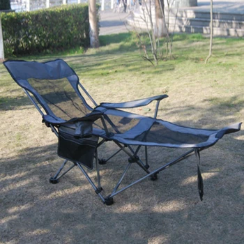 Открытый Съемный Складной стул для сидения и лежания двойного назначения с подставкой для ног, Портативный Легкий Стул для рыбалки, Пляжный стул для отдыха в кемпинге