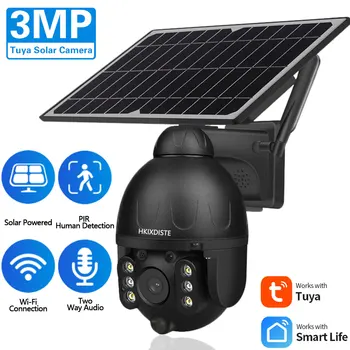 Солнечная Камера Wifi Outdoor 3MP HD PIR Human Detect CCTV Security Surveillance With Color Night Vision Солнечная Панель PTZ IP-камера