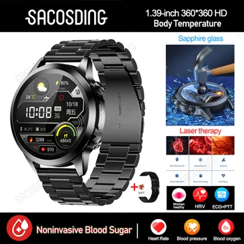 2023 Новые Смарт-Часы ECG + PPG Мужские Sangao Laser Health Сердечный Ритм Кровяное Давление Фитнес Спортивные Часы Сапфировое Стекло Smartwatch