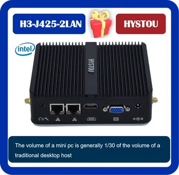 HYSTOU Лидер Продаж Celeron J4125 DDR4 8 ГБ оперативной памяти 128 Г SSD в наличии 4 К Windows 10 Безвентиляторный Промышленный Настольный Компьютер Mini PC