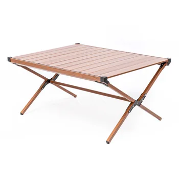 Складной стол из алюминиевого сплава для Кемпинга, Стол для рулета яиц и стул для Кемпинга, Деревянный стол