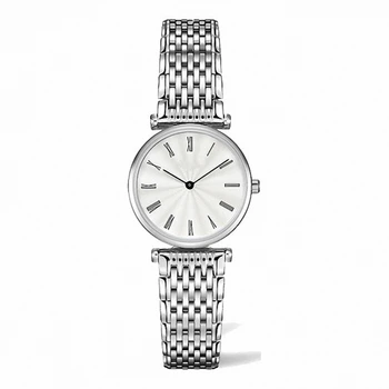 Женские кварцевые часы Jialan из белой пластинчатой стали