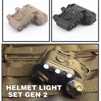 Шлем, охотничье снаряжение с ящиком для хранения, светодиодные фонари, налобный фонарь