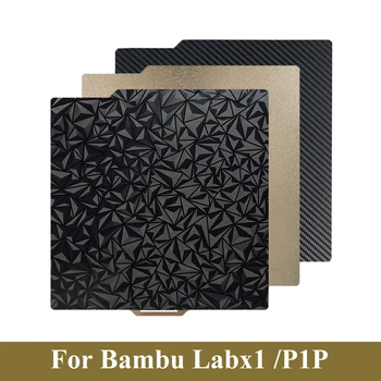 Для Bambu lab x1 P1P PEO PET PEI Лист 257x257 мм Кровать Двусторонняя Алмазная Текстура Из Углеродного Волокна 3D Печатная Форма Для Bambulab