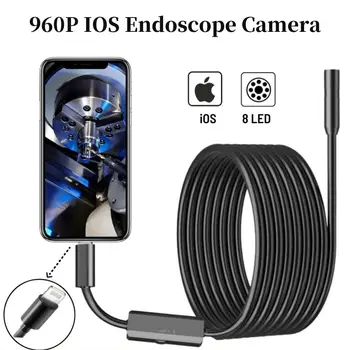 8 мм USB HD 960P IOS Эндоскопическая камера, Водонепроницаемый инспекционный Бороскоп, Проводная камера, прямое подключение к iPhone Ipad