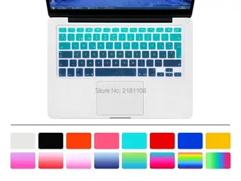 Великобритания ЕС, ОСОБЕННО Красочный Градиентный чехол для клавиатуры на испанском языке, Силиконовая кожа для Macbook Air Pro 13 