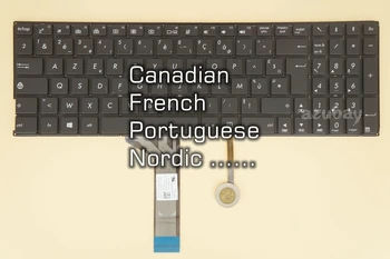 Канадская Французская Португальская клавиатура Nordic Для Asus V505L V505LB V505LX XK5 NSK-USQBQ 0KNB0-662HFR00 662HPO00 662HCB00 С подсветкой