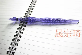 2021 Новая дизайнерская стеклянная ручка, креативная стеклянная дип-ручка, японские и корейские канцелярские принадлежности, бизнес-подарочная ручка